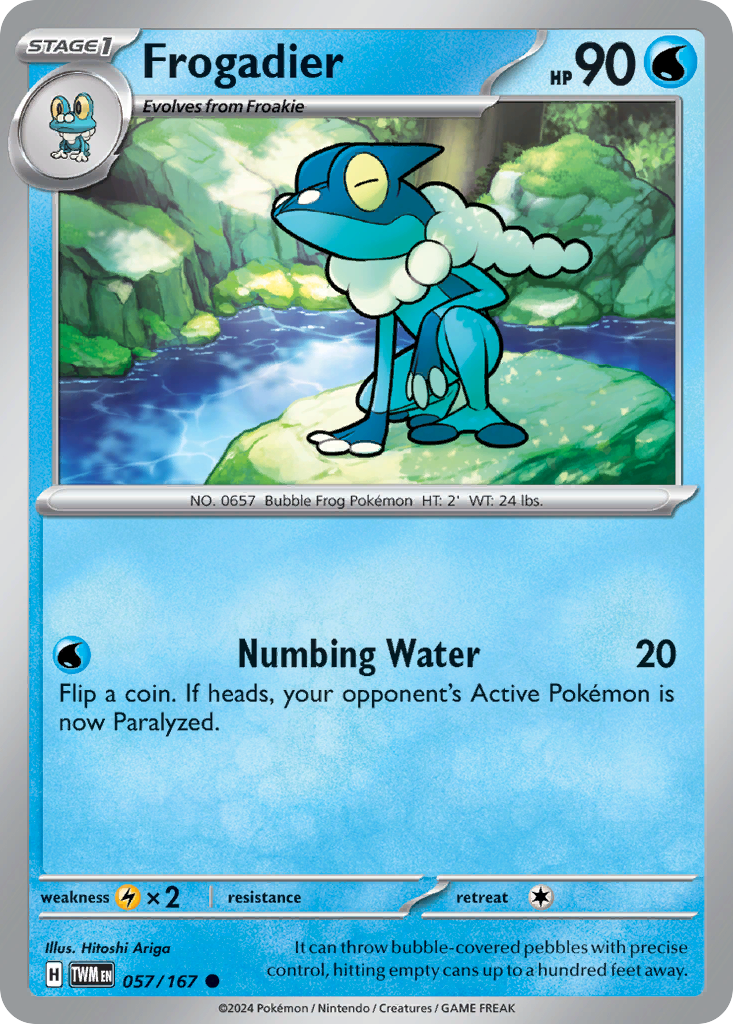 Frogadier – Twilight Masquerade 057/167 Pokémon card