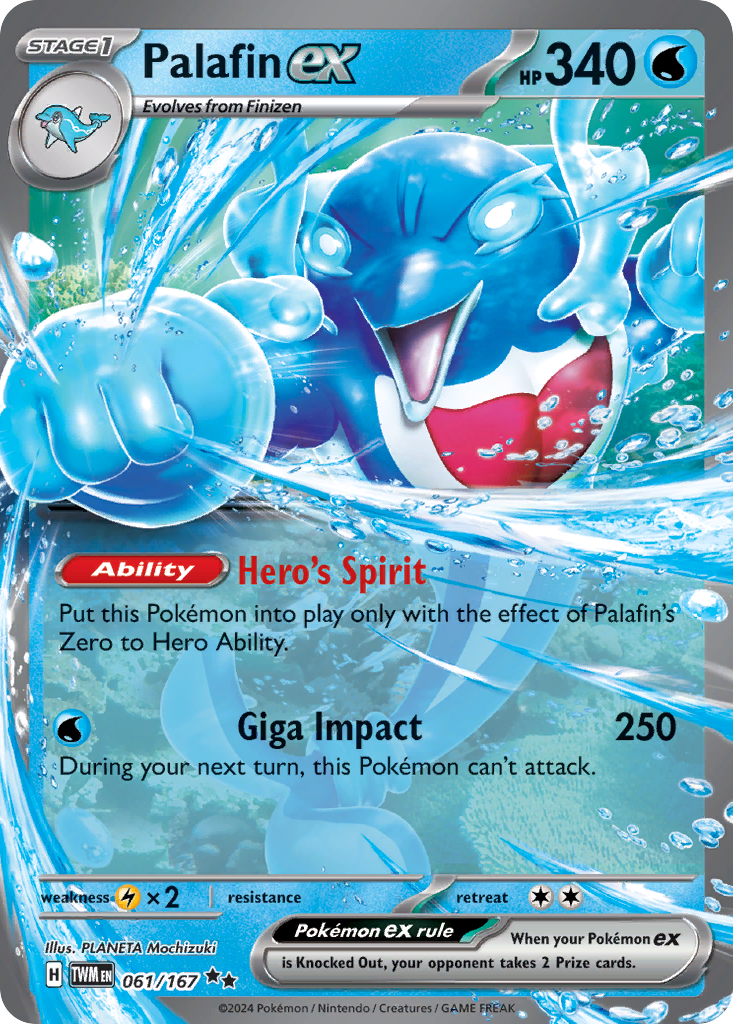Palafin ex – Twilight Masquerade 061/167 Pokémon card