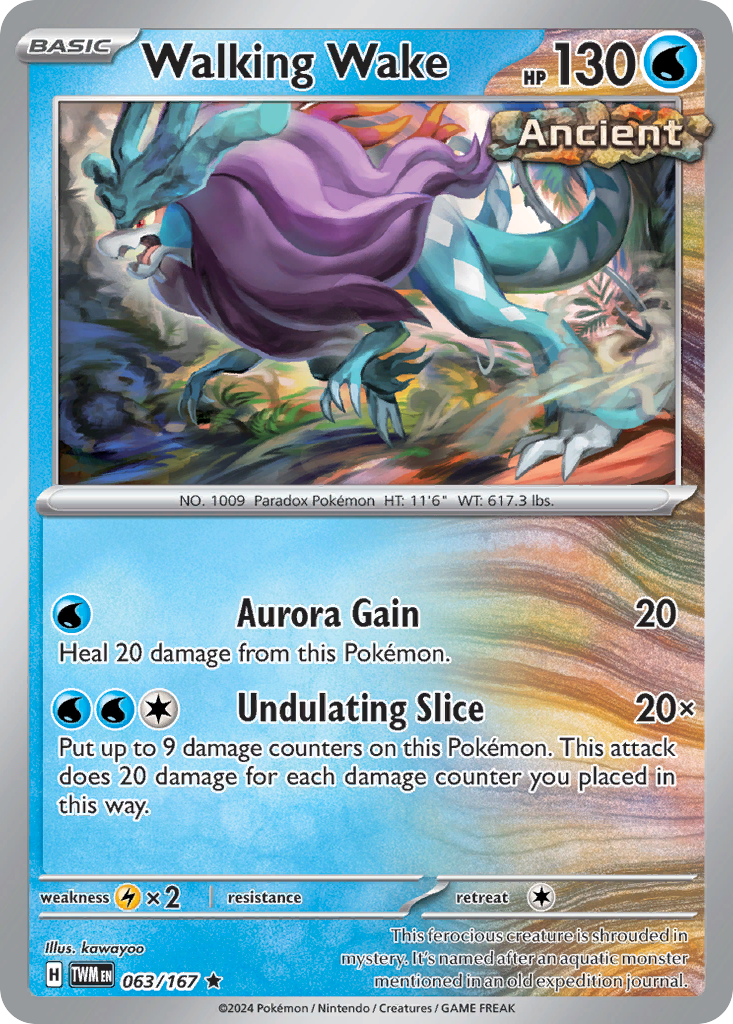 Walking Wake – Twilight Masquerade 063/167 Pokémon card