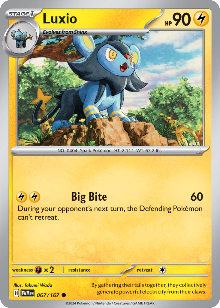 Luxio – Twilight Masquerade 067/167 Pokémon card