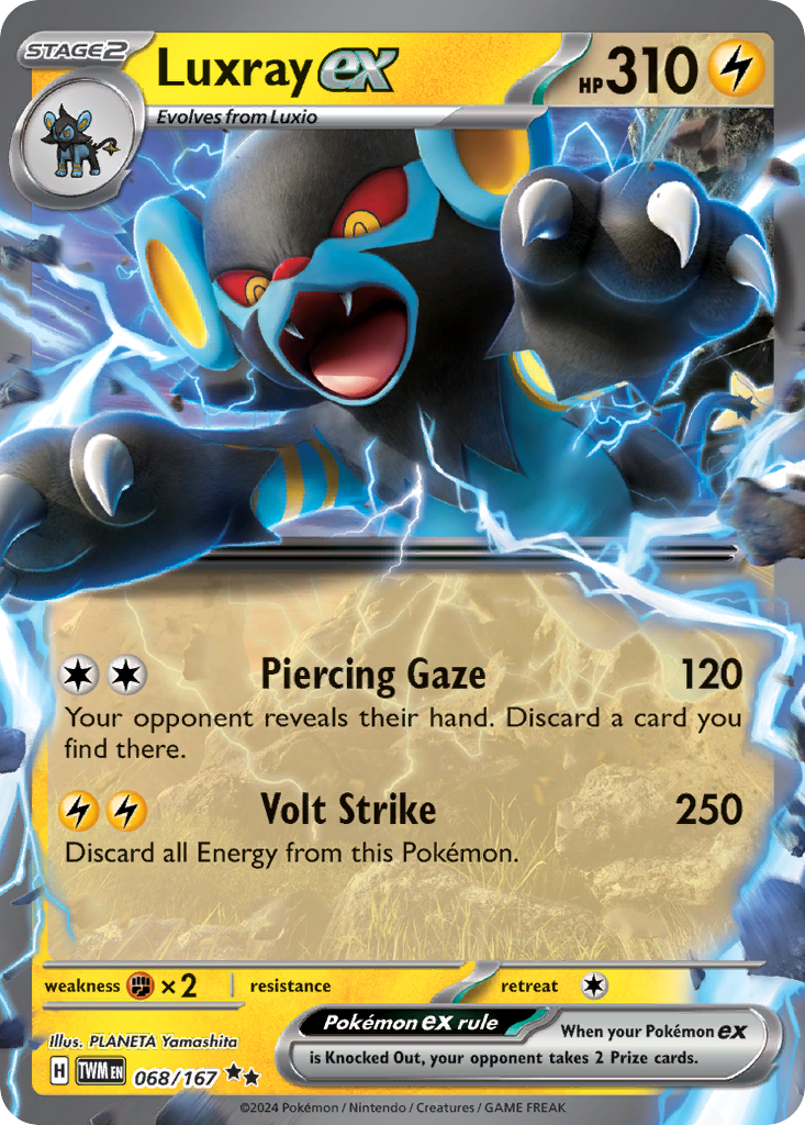 Luxray ex – Twilight Masquerade 068/167 Pokémon card