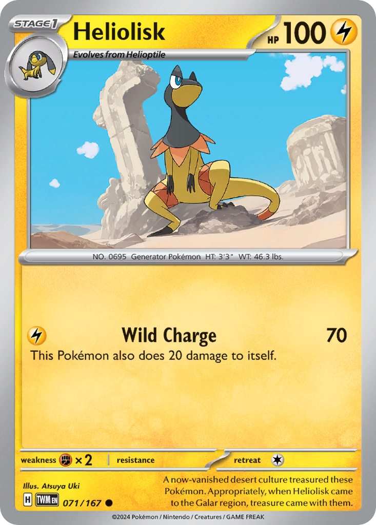 Heliolisk – Twilight Masquerade 071/167 Pokémon card