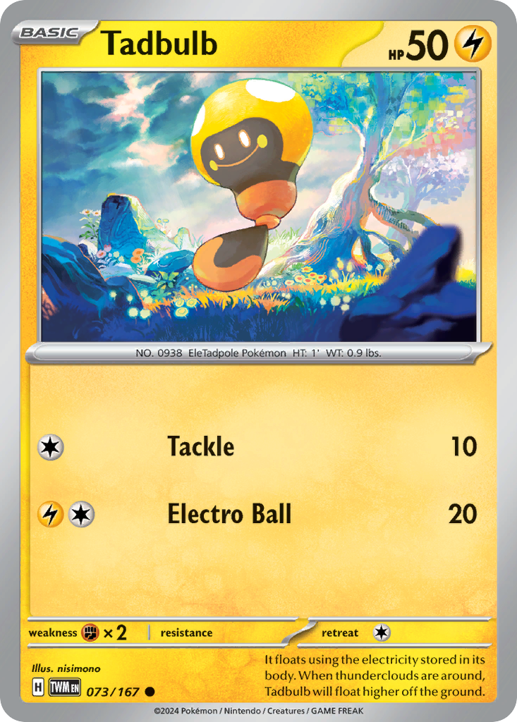 Tadbulb – Twilight Masquerade 073/167 Pokémon card