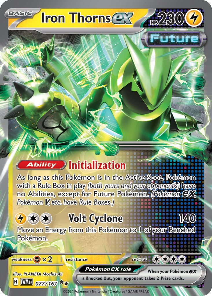 Iron Thorns ex – Twilight Masquerade 077/167 Pokémon card