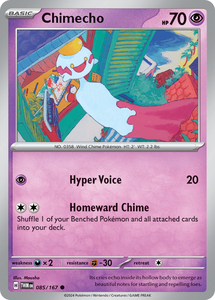 Chimecho – Twilight Masquerade 085/167 Pokémon card