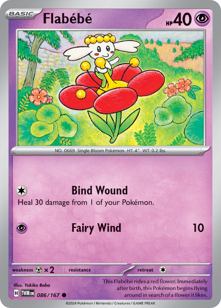 Flabébé – Twilight Masquerade 086/167 Pokémon card