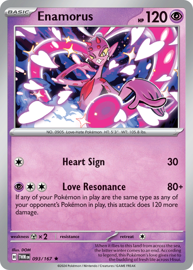 Enamorus – Twilight Masquerade 093/167 Pokémon card