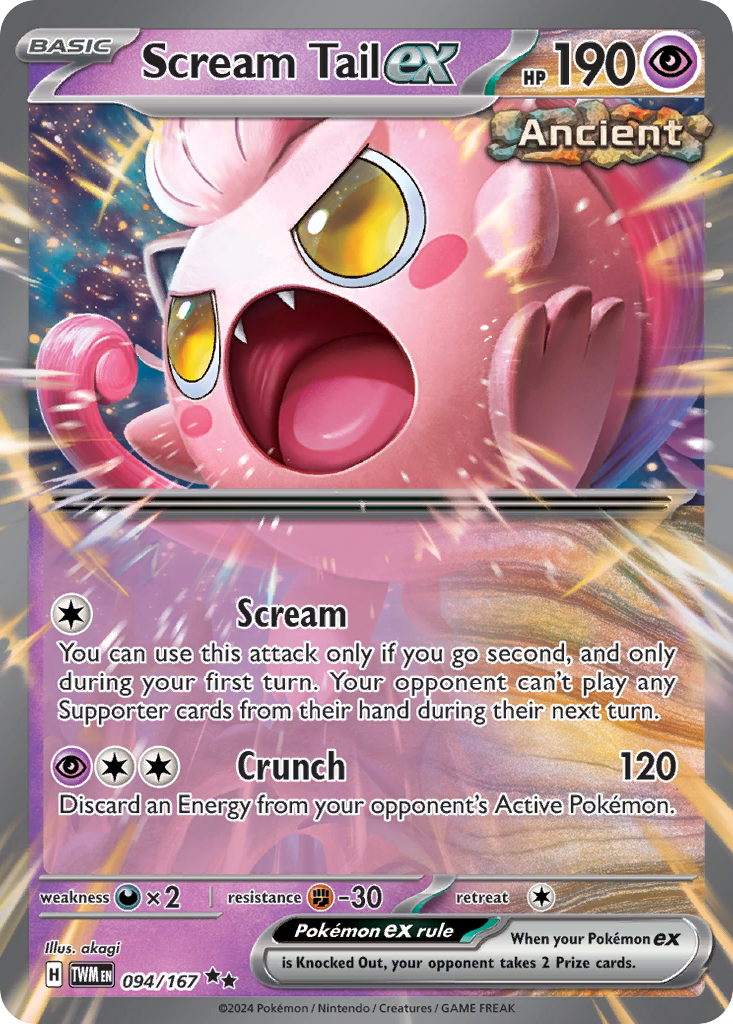 Scream Tail ex – Twilight Masquerade 094/167 Pokémon card