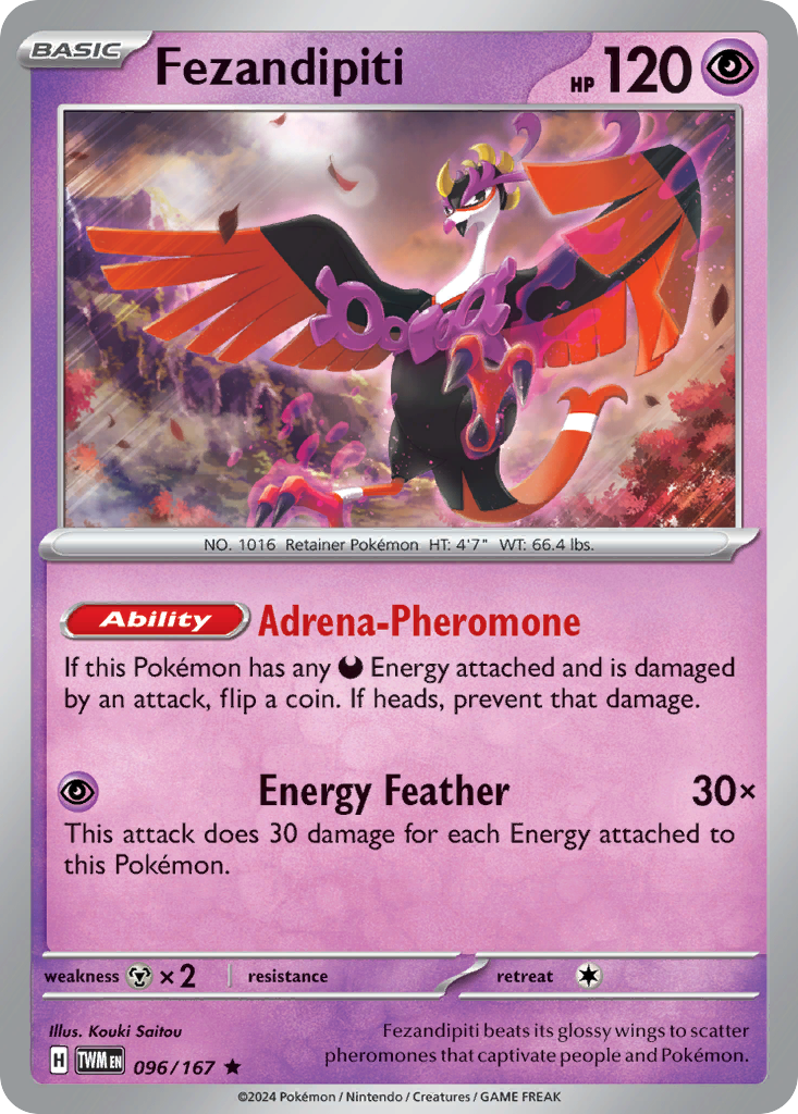 Fezandipiti – Twilight Masquerade 096/167 Pokémon card