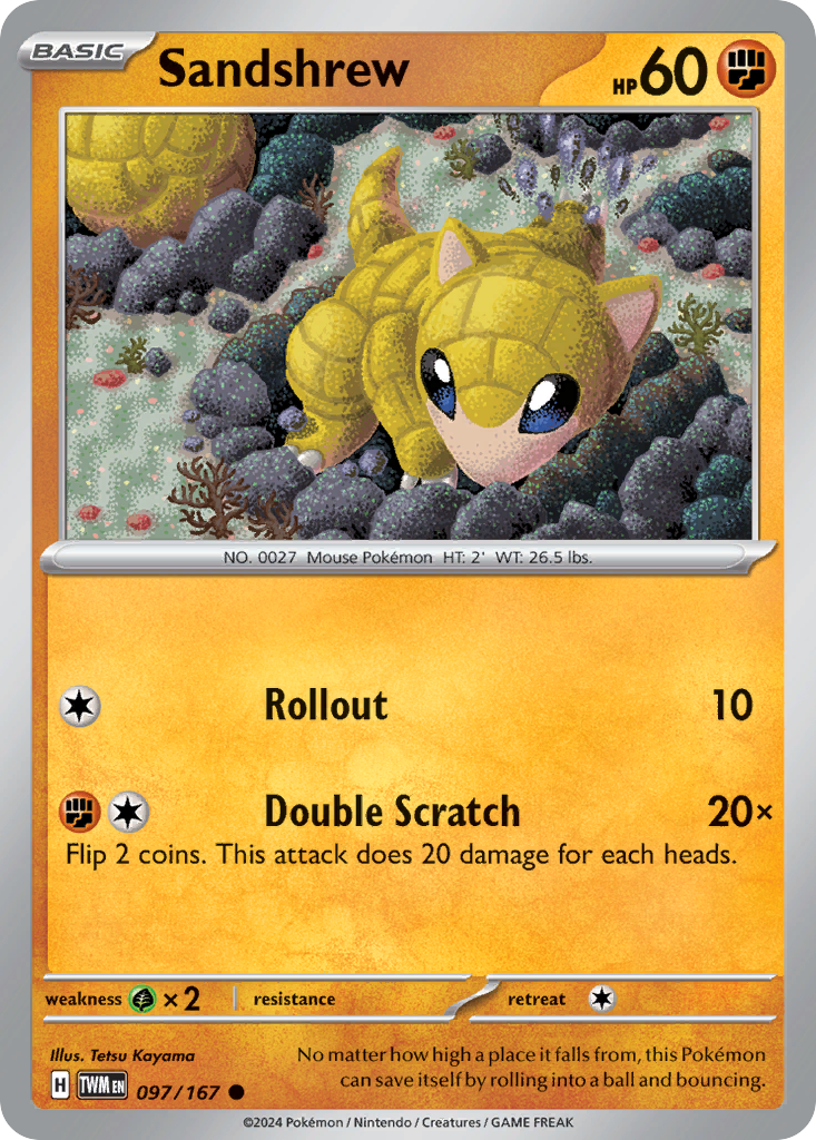 Sandshrew – Twilight Masquerade 097/167 Pokémon card