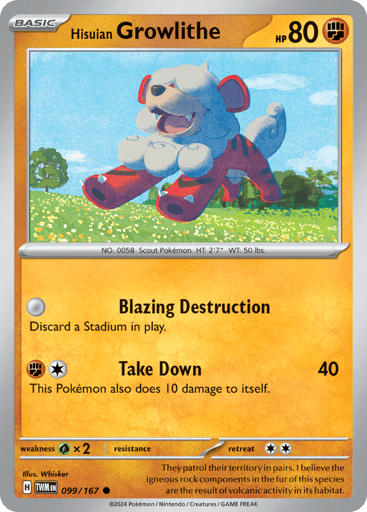 Hisuian Growlithe - Twilight Masquerade 99