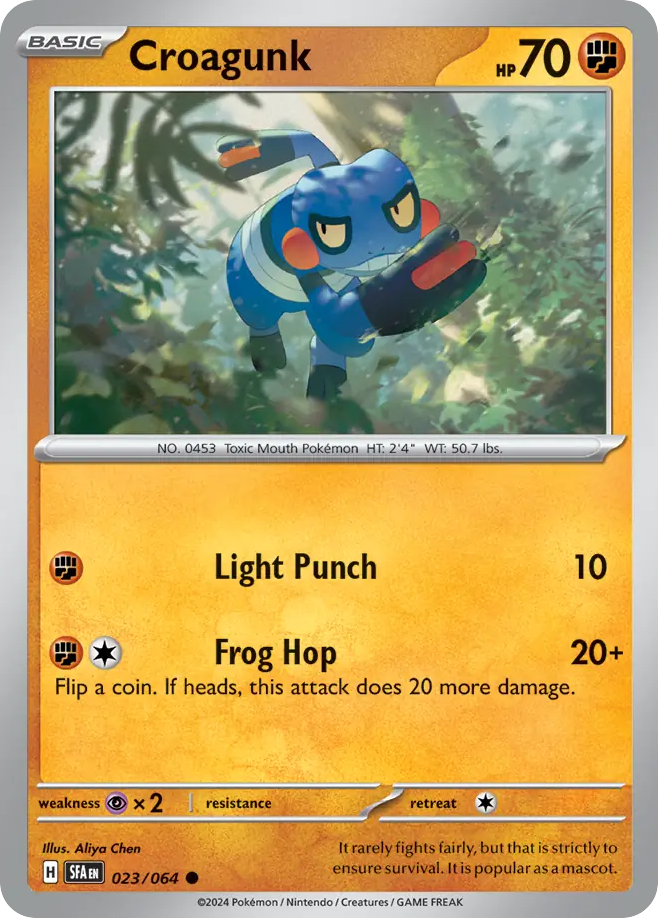Croagunk – Shrouded Fable 023/064 Pokémon card