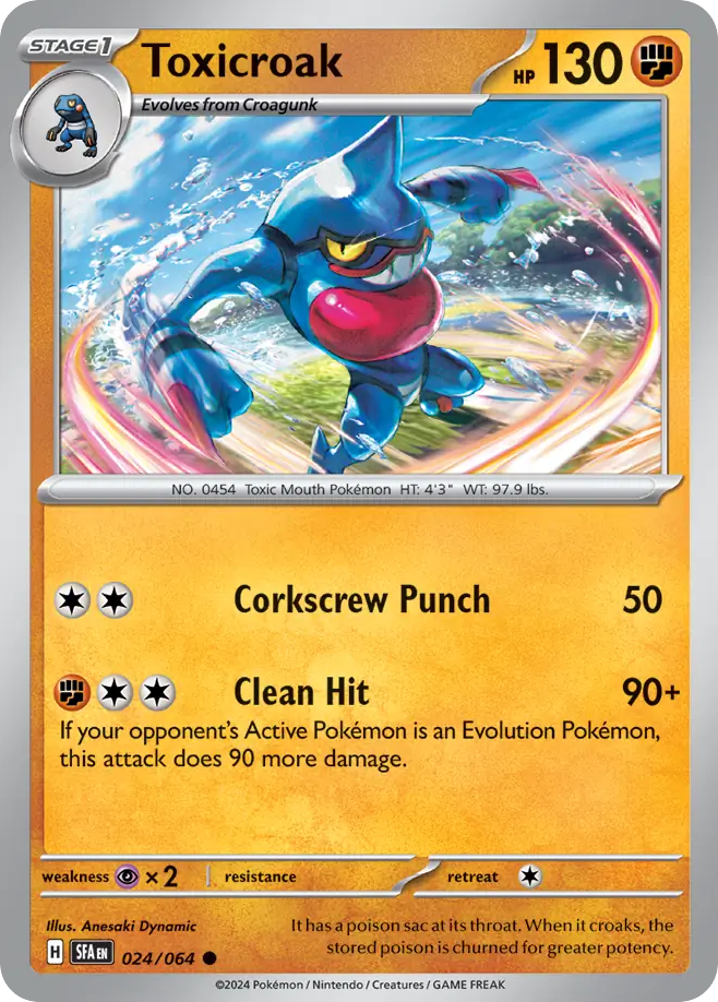 Toxicroak – Shrouded Fable 024/064 Pokémon card