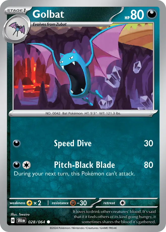 Golbat – Shrouded Fable 028/064 Pokémon card