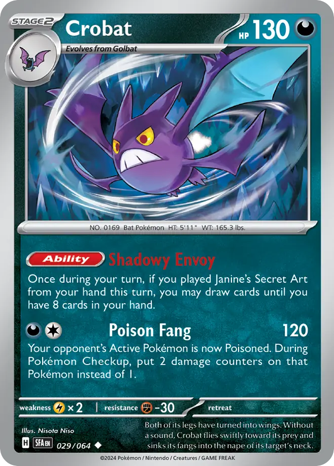 Crobat – Shrouded Fable 029/064 Pokémon card