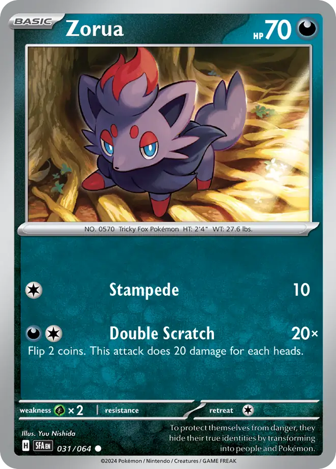 Zorua – Shrouded Fable 031/064 Pokémon card