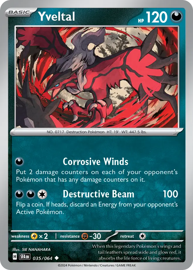 Yveltal – Shrouded Fable 035/064 Pokémon card