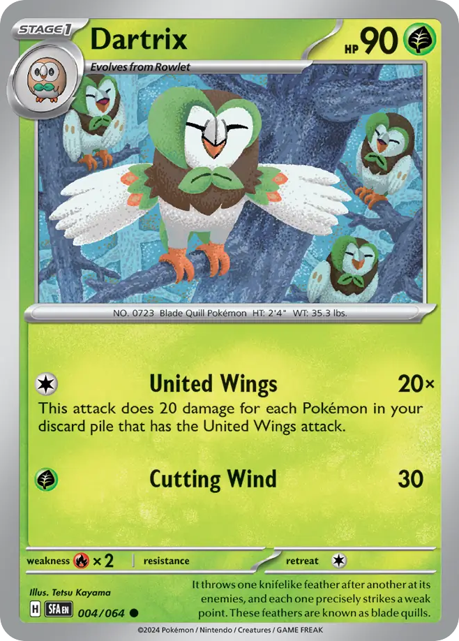 Dartrix – Shrouded Fable 004/064 Pokémon card
