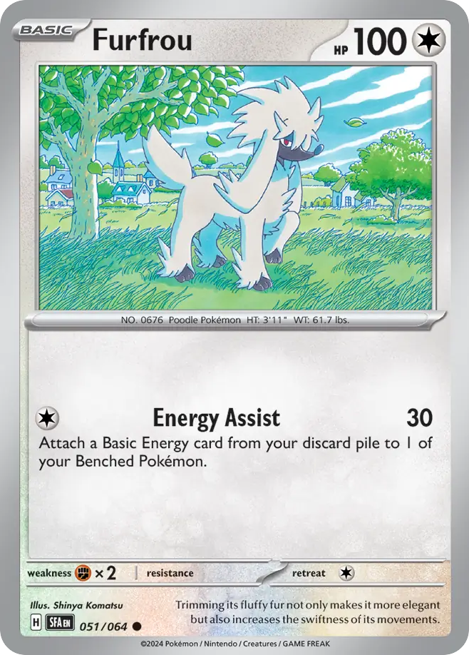 Furfrou – Shrouded Fable 051/064 Pokémon card