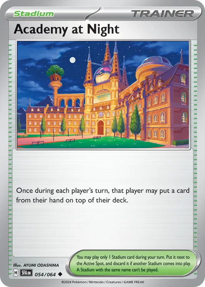 Academy at Night – Shrouded Fable 054/064 Pokémon card