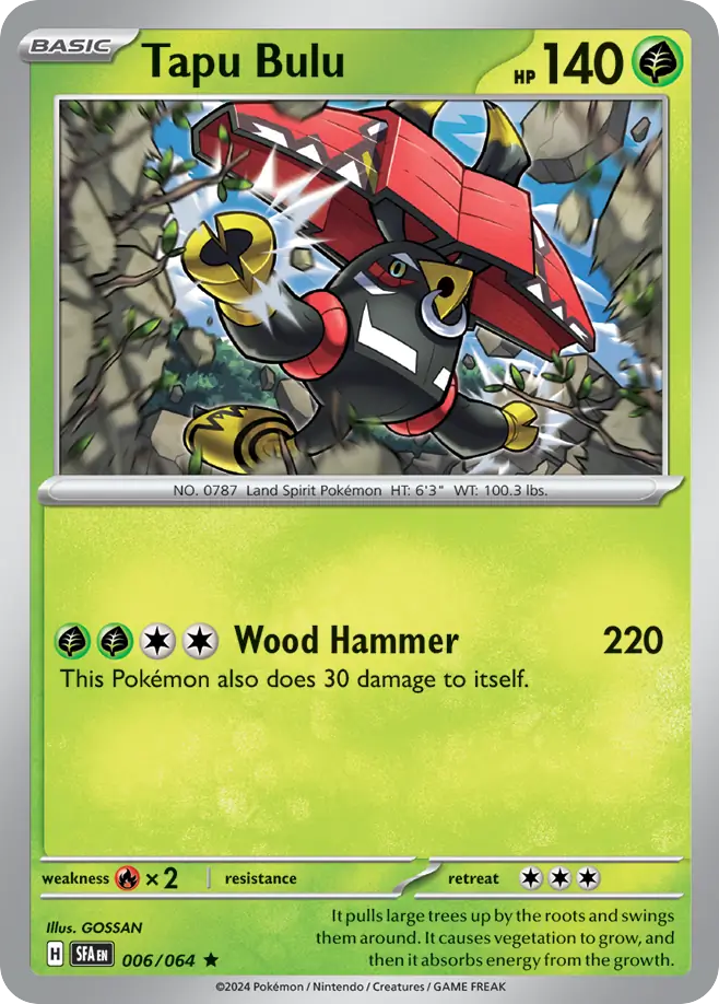 Tapu Bulu – Shrouded Fable 006/064 Pokémon card