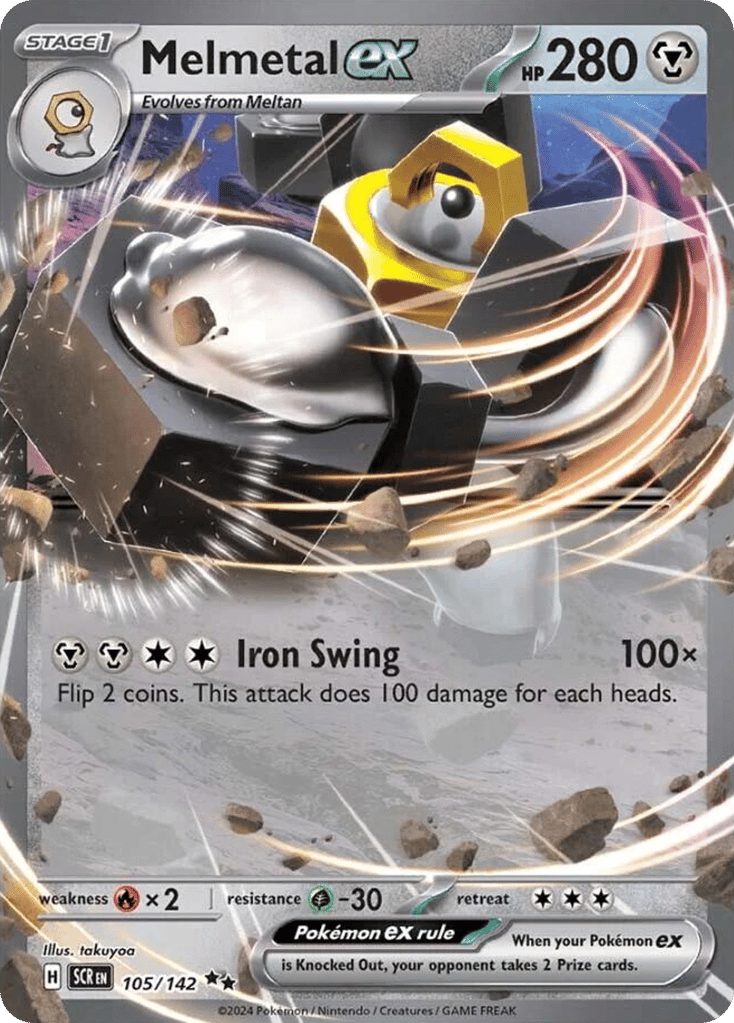 Melmetal ex – Stellar Crown 105/142 Pokémon card