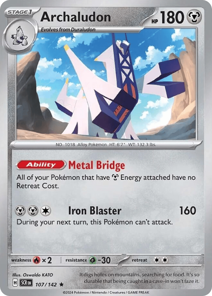Archaludon – Stellar Crown 107/142 Pokémon card