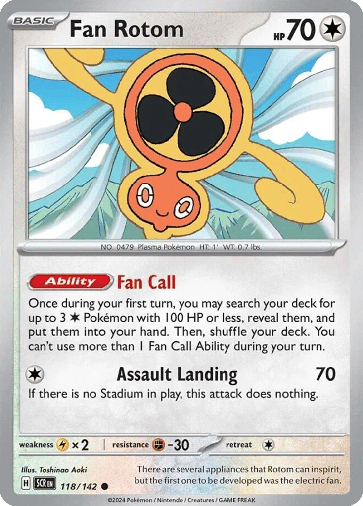 Fan Rotom – Stellar Crown 118/142 Pokémon card