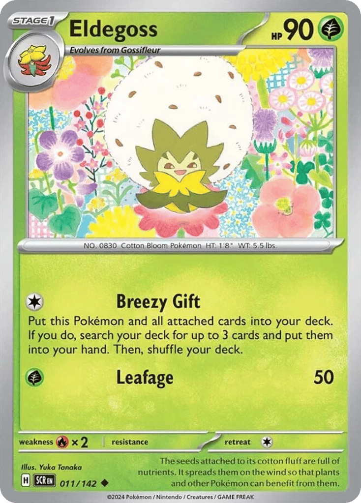 Eldegoss – Stellar Crown 011/142 Pokémon card