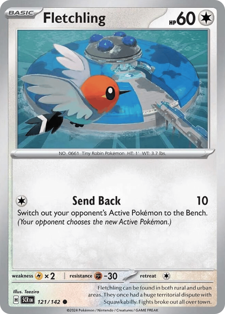 Fletchling – Stellar Crown 121/142 Pokémon card