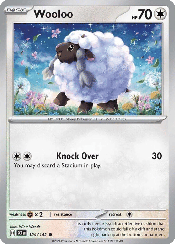 Wooloo – Stellar Crown 124/142 Pokémon card