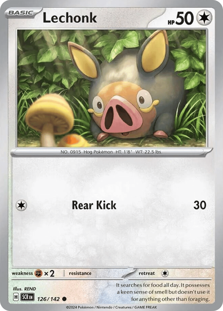 Lechonk – Stellar Crown 126/142 Pokémon card