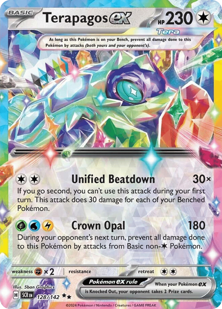 Terapagos ex – Stellar Crown 128/142 Pokémon card