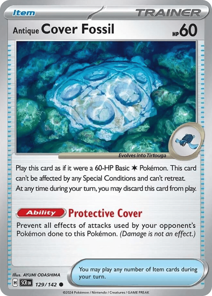 Antique Cover Fossil – Stellar Crown 129/142 Pokémon card