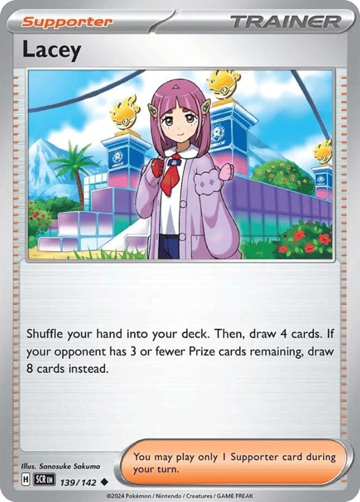 Lacey – Stellar Crown 139/142 Pokémon card