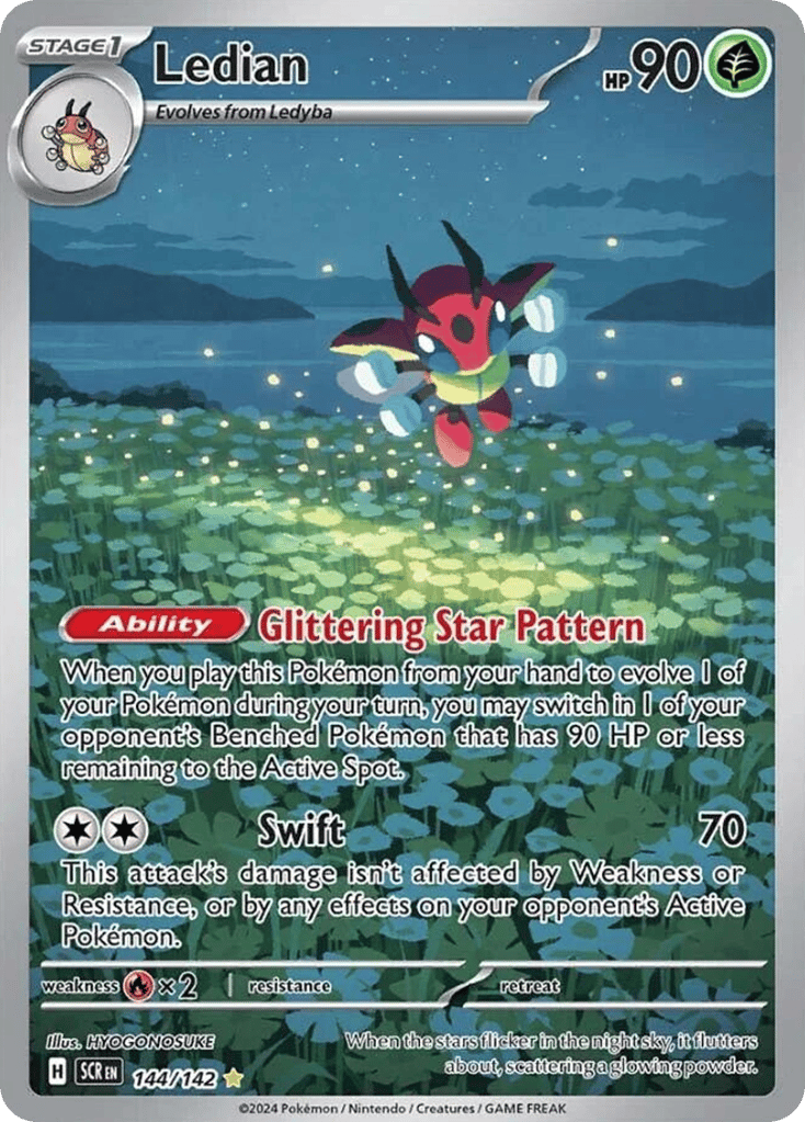 Ledian – Stellar Crown 144/142 Pokémon card
