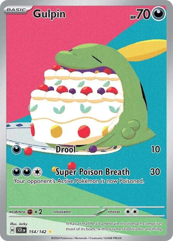 Gulpin – Stellar Crown 154/142 Pokémon card