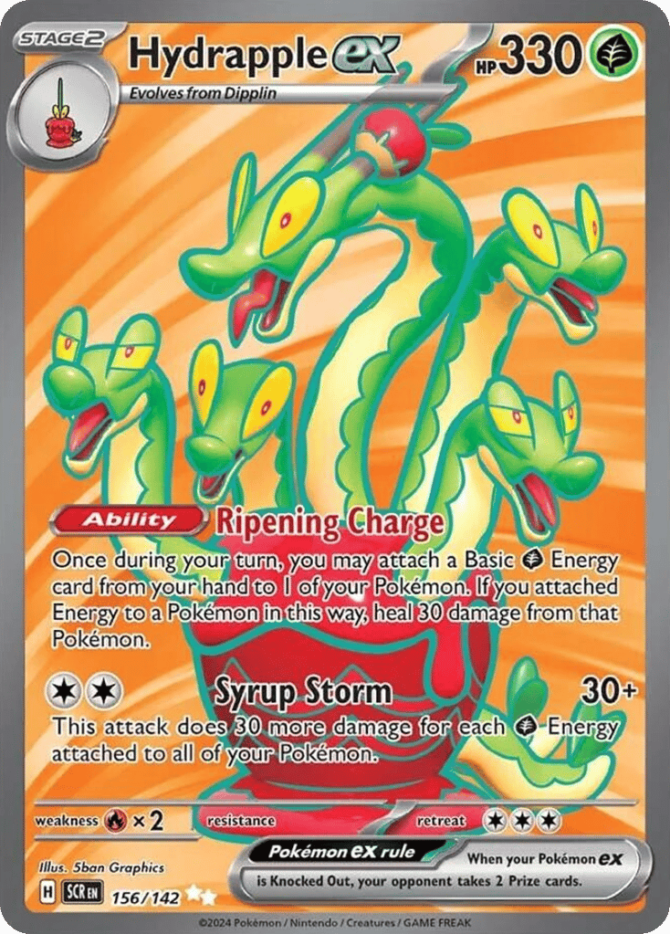 Hydrapple ex – Stellar Crown 156/142 Pokémon card