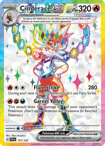 Cinderace ex - Stellar Crown 157