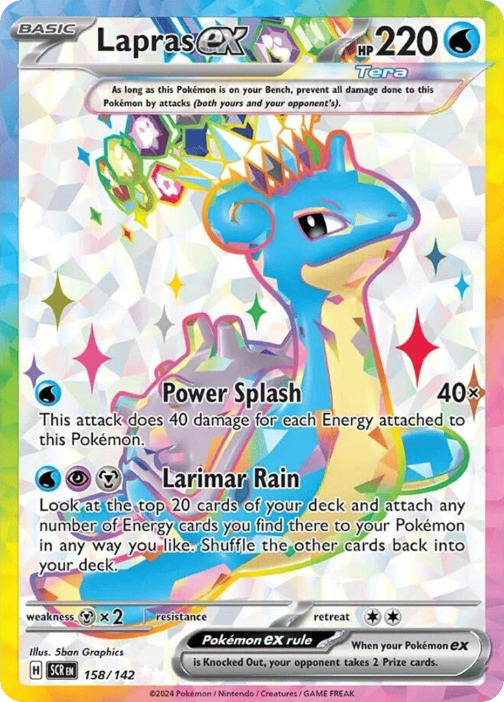Lapras ex – Stellar Crown 158/142 Pokémon card