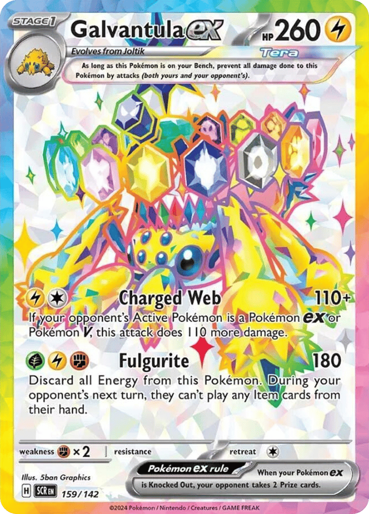 Galvantula ex – Stellar Crown 159/142 Pokémon card