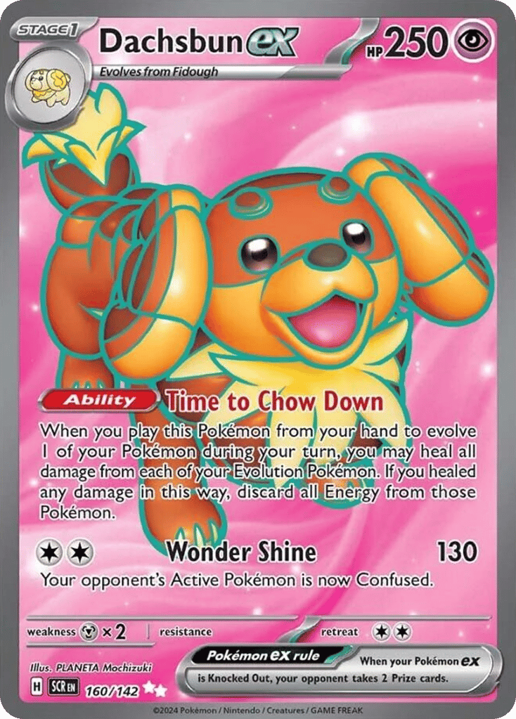 Dachsbun ex – Stellar Crown 160/142 Pokémon card