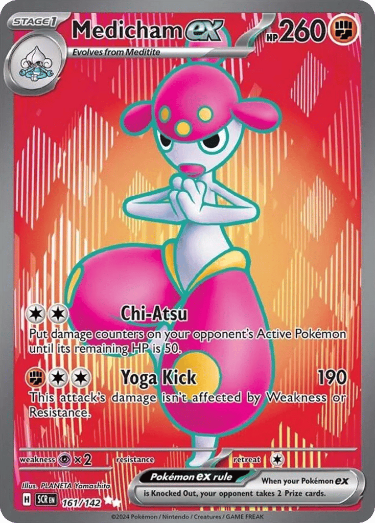 Medicham ex – Stellar Crown 161/142 Pokémon card