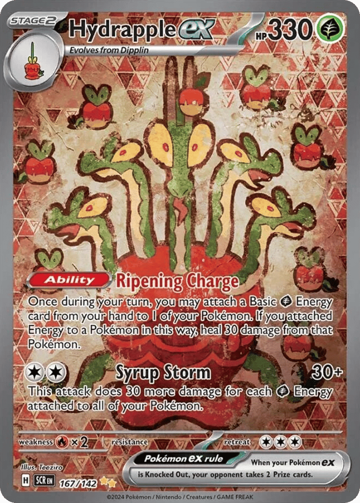 Hydrapple ex – Stellar Crown 167/142 Pokémon card