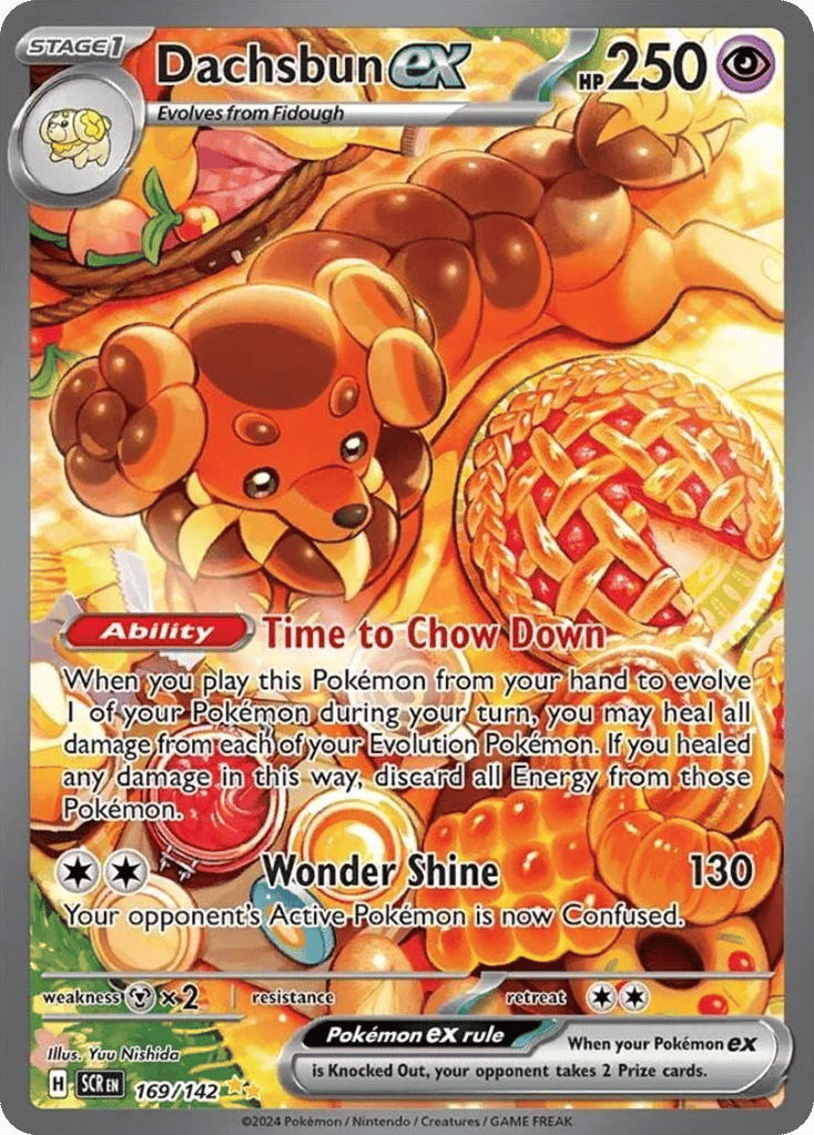 Dachsbun ex – Stellar Crown 169/142 Pokémon card
