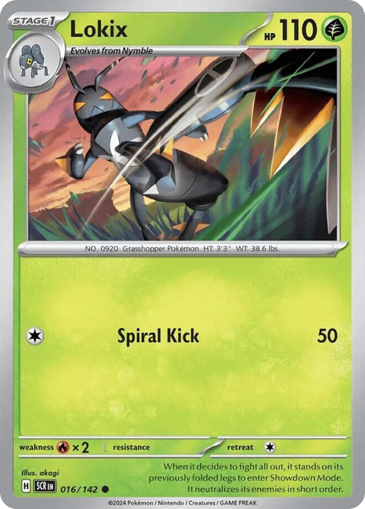 Lokix – Stellar Crown 016/142 Pokémon card