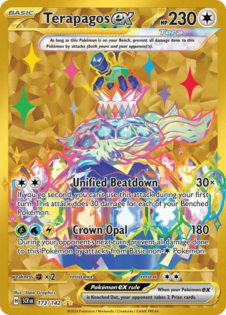 Terapagos ex – Stellar Crown 173/142 Pokémon card