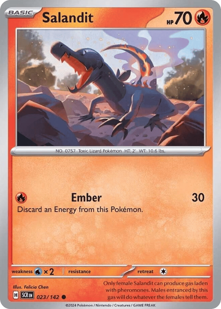 Salandit – Stellar Crown 023/142 Pokémon card