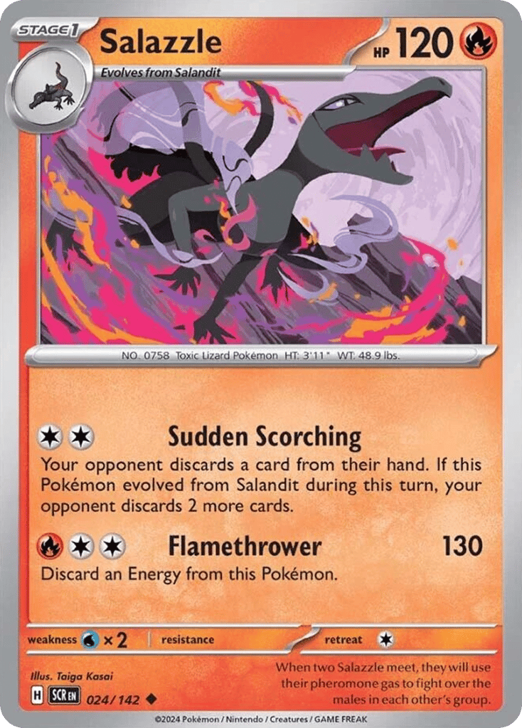 Salazzle – Stellar Crown 024/142 Pokémon card