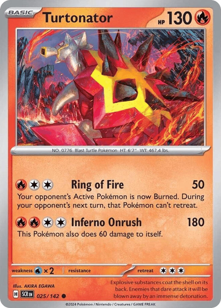 Turtonator – Stellar Crown 025/142 Pokémon card